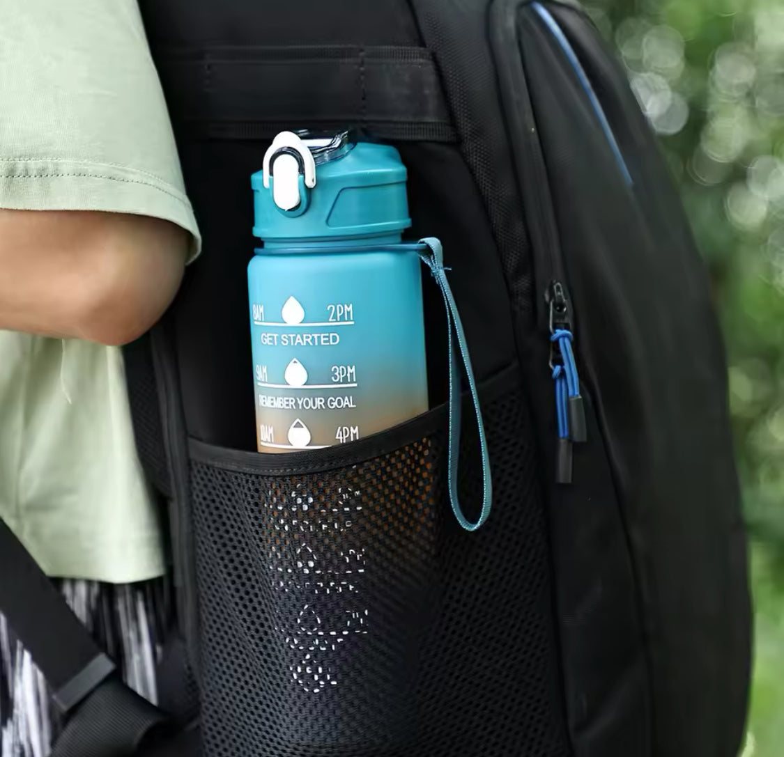 Gradient Colour Sports Water Bottle, Leakproof Travel Water Bottle, Time Marker Perfect for Outdoor Hiking Gym Water Bottle Gradient Colour Sports Water Bottle, Leakproof Travel Water Bottle, Time Marker Perfect for Outdoor Hiking Gym Water Bottle